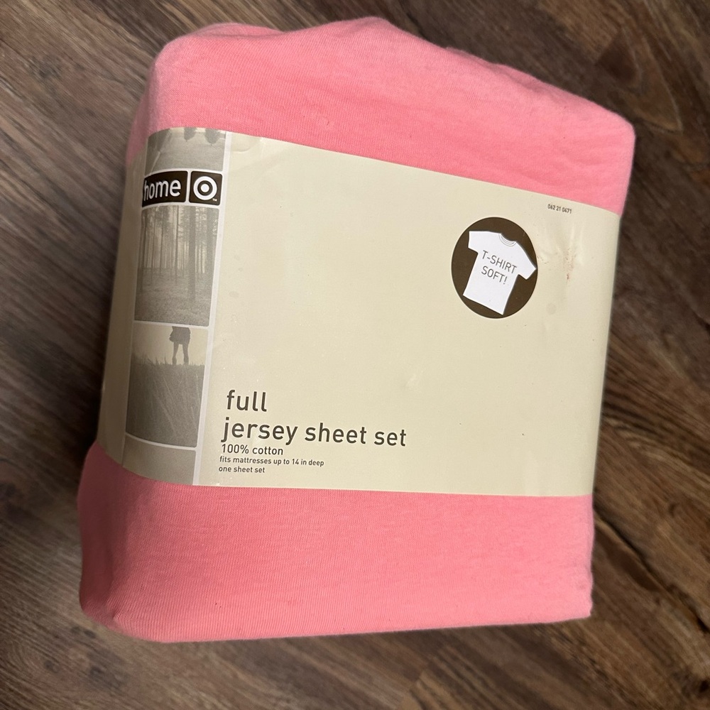 Target Pink Full Jersey Sheet Set